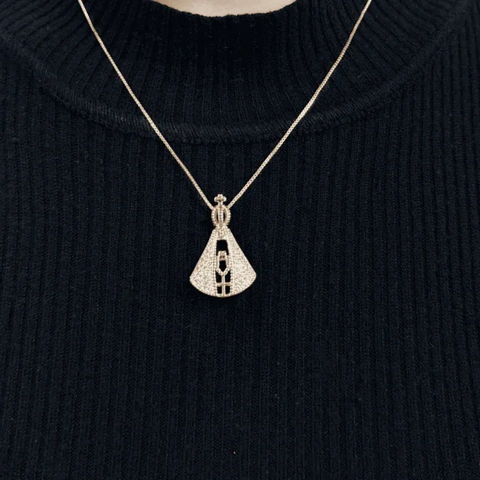 Collana Madonna bifacciale placcata oro 18 carati | COMPRA 1 E RICEVI 2 GRATIS [Offerta di Pasqua imperdibile!]