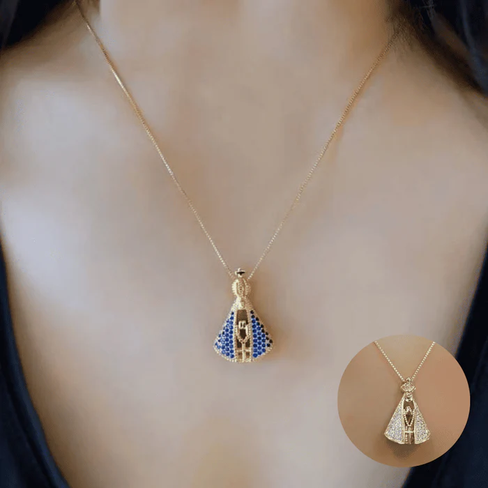 Collana Madonna bifacciale placcata oro 18 carati | COMPRA 1 E RICEVI 2 GRATIS [Offerta di Pasqua imperdibile!]