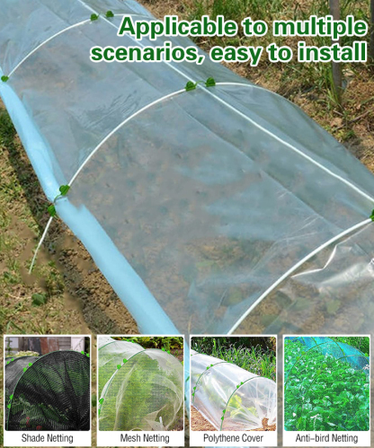 🌱Kit morsetto palo in fibra di vetro per supporto serra agricola [guanti regalo]