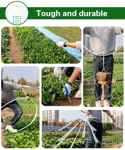 🌱Kit morsetto palo in fibra di vetro per supporto serra agricola [guanti regalo]