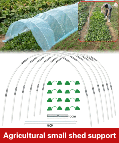 🌱Kit morsetto palo in fibra di vetro per supporto serra agricola [guanti regalo]