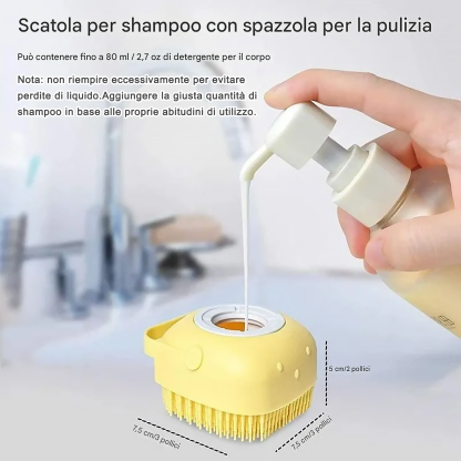 Spazzola massaggiante per il bagno degli animali domestici