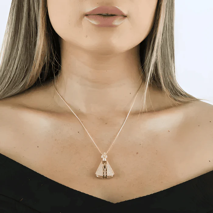 Collana Madonna bifacciale placcata oro 18 carati | COMPRA 1 E RICEVI 2 GRATIS [Offerta di Pasqua imperdibile!]