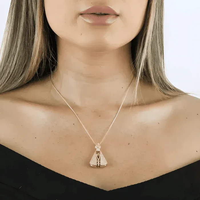 Collana Madonna bifacciale placcata oro 18 carati | COMPRA 1 E RICEVI 2 GRATIS [Offerta di Pasqua imperdibile!]