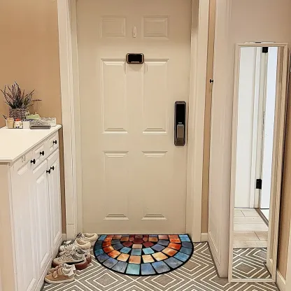 【40*60cm/50*80cm】Zerbino antiscivolo elegante e dal design artistico - Tappeto in fibra di poliestere spesso e morbido, ideale per la decorazione della casa, veranda e soggiorno