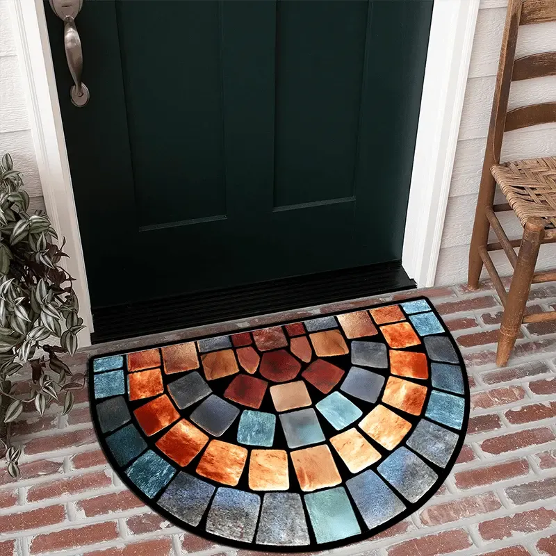 【40*60cm/50*80cm】Zerbino antiscivolo elegante e dal design artistico - Tappeto in fibra di poliestere spesso e morbido, ideale per la decorazione della casa, veranda e soggiorno