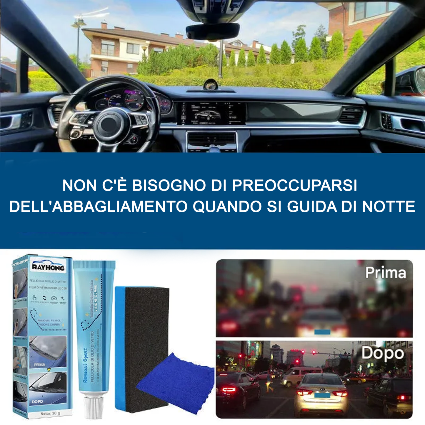 🎊GRANDE OFFERTA🎊 Detergente per pellicole oleose per vetri auto ♻Sicurezza e protezione a lungo termine♻