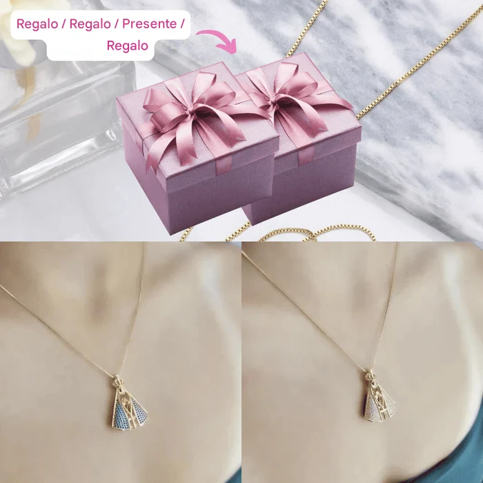 Collana Madonna bifacciale placcata oro 18 carati | COMPRA 1 E RICEVI 2 GRATIS [Offerta di Pasqua imperdibile!]