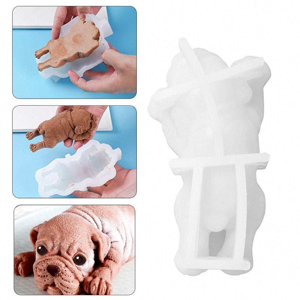 Stampo in silicone 3D per cane Shar Pei, torta, mousse, budino, gelato, sapone, lozione, bar, forniture per la fabbricazione