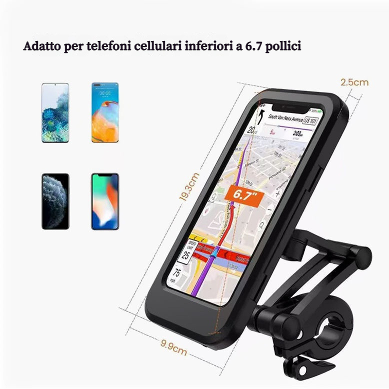 🔥Supporto impermeabile per telefono per bicicletta e moto