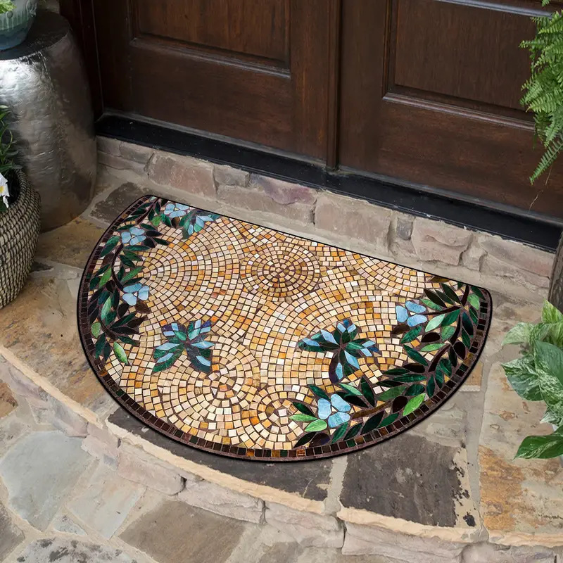 【40*60cm/50*80cm】Zerbino antiscivolo elegante e dal design artistico - Tappeto in fibra di poliestere spesso e morbido, ideale per la decorazione della casa, veranda e soggiorno