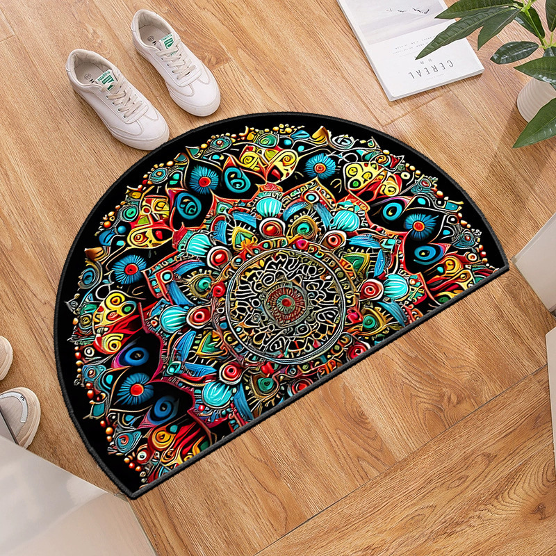 【40*60cm/50*80cm】Zerbino antiscivolo elegante e dal design artistico - Tappeto in fibra di poliestere spesso e morbido, ideale per la decorazione della casa, veranda e soggiorno
