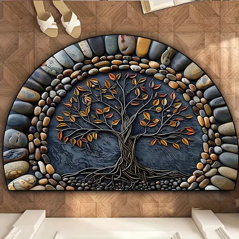 【40*60cm/50*80cm】Zerbino antiscivolo elegante e dal design artistico - Tappeto in fibra di poliestere spesso e morbido, ideale per la decorazione della casa, veranda e soggiorno