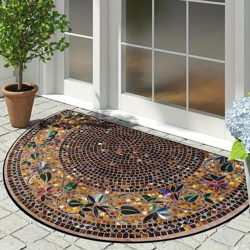 【40*60cm/50*80cm】Zerbino antiscivolo elegante e dal design artistico - Tappeto in fibra di poliestere spesso e morbido, ideale per la decorazione della casa, veranda e soggiorno