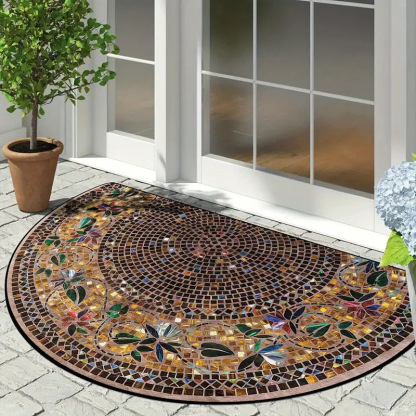 【40*60cm/50*80cm】Zerbino antiscivolo elegante e dal design artistico - Tappeto in fibra di poliestere spesso e morbido, ideale per la decorazione della casa, veranda e soggiorno