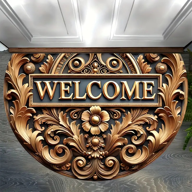 【40*60cm/50*80cm】Zerbino antiscivolo elegante e dal design artistico - Tappeto in fibra di poliestere spesso e morbido, ideale per la decorazione della casa, veranda e soggiorno