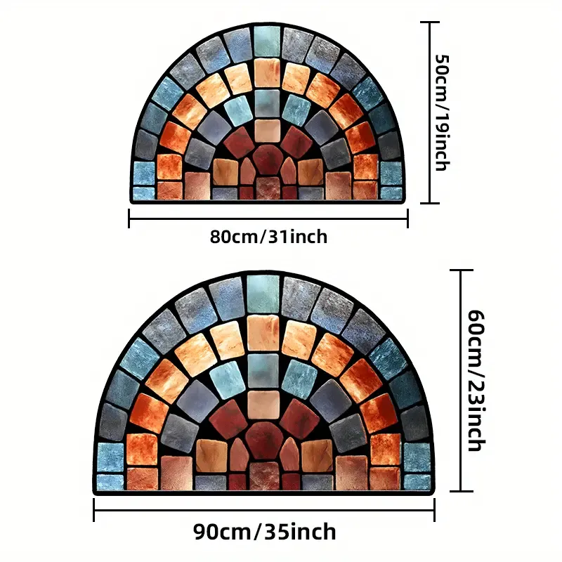 【40*60cm/50*80cm】Zerbino antiscivolo elegante e dal design artistico - Tappeto in fibra di poliestere spesso e morbido, ideale per la decorazione della casa, veranda e soggiorno