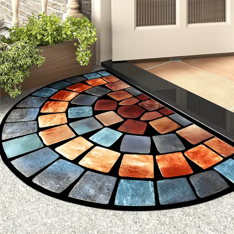 【40*60cm/50*80cm】Zerbino antiscivolo elegante e dal design artistico - Tappeto in fibra di poliestere spesso e morbido, ideale per la decorazione della casa, veranda e soggiorno