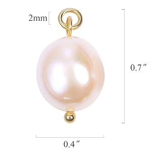 gold mini pearls charms