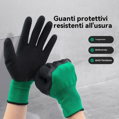 Guanti da lavoro in lattice antiusura antiscivolo in gomma per cantieri edili