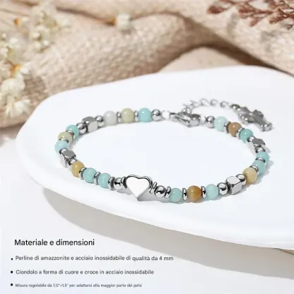 A mia sorella - Una sorella in Cristo è una sorella per la vita - Bracciale religioso con croce
