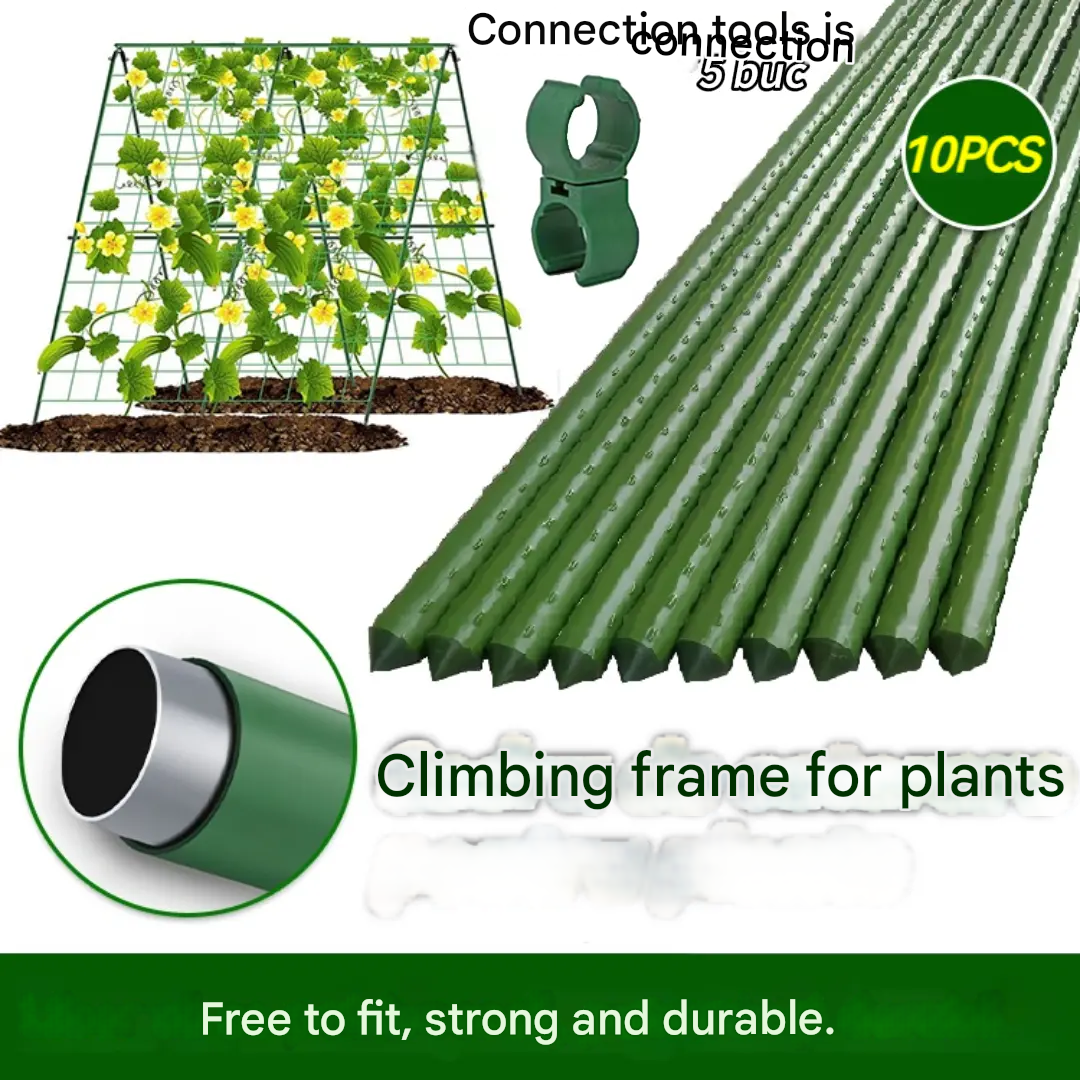 【10 pezzi/20 pezzi】Struttura per arrampicata sull'uva - tubo di acciaio spesso con rivestimento in plastica