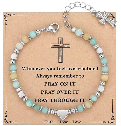 A mia sorella - Una sorella in Cristo è una sorella per la vita - Bracciale religioso con croce