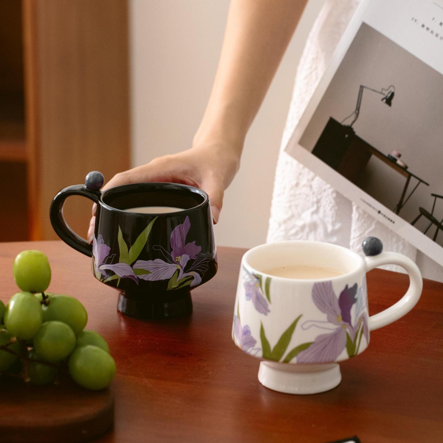 14oz flowers ceramic mug coffer cup personalized customs print mug