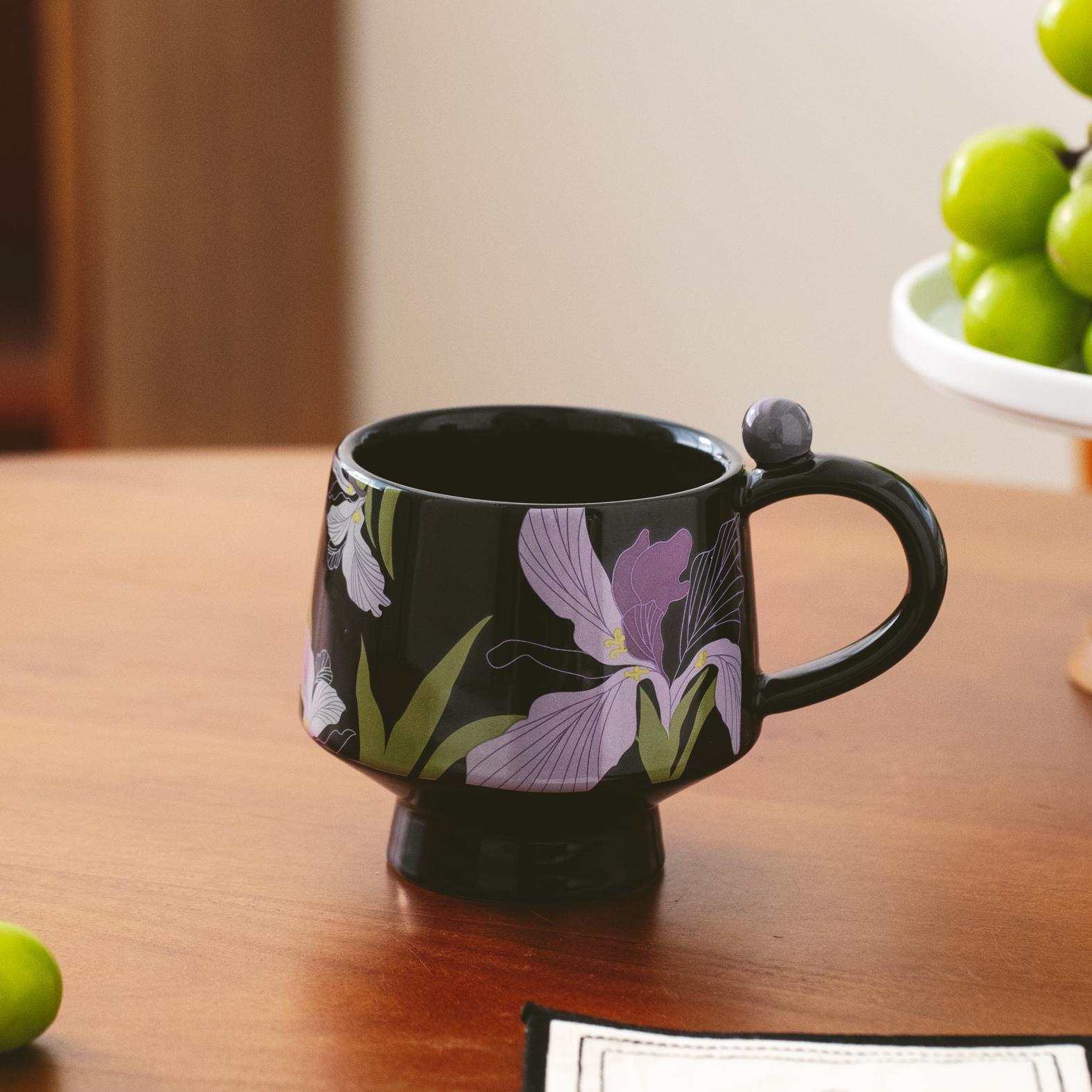 14oz flowers ceramic mug coffer cup personalized customs print mug