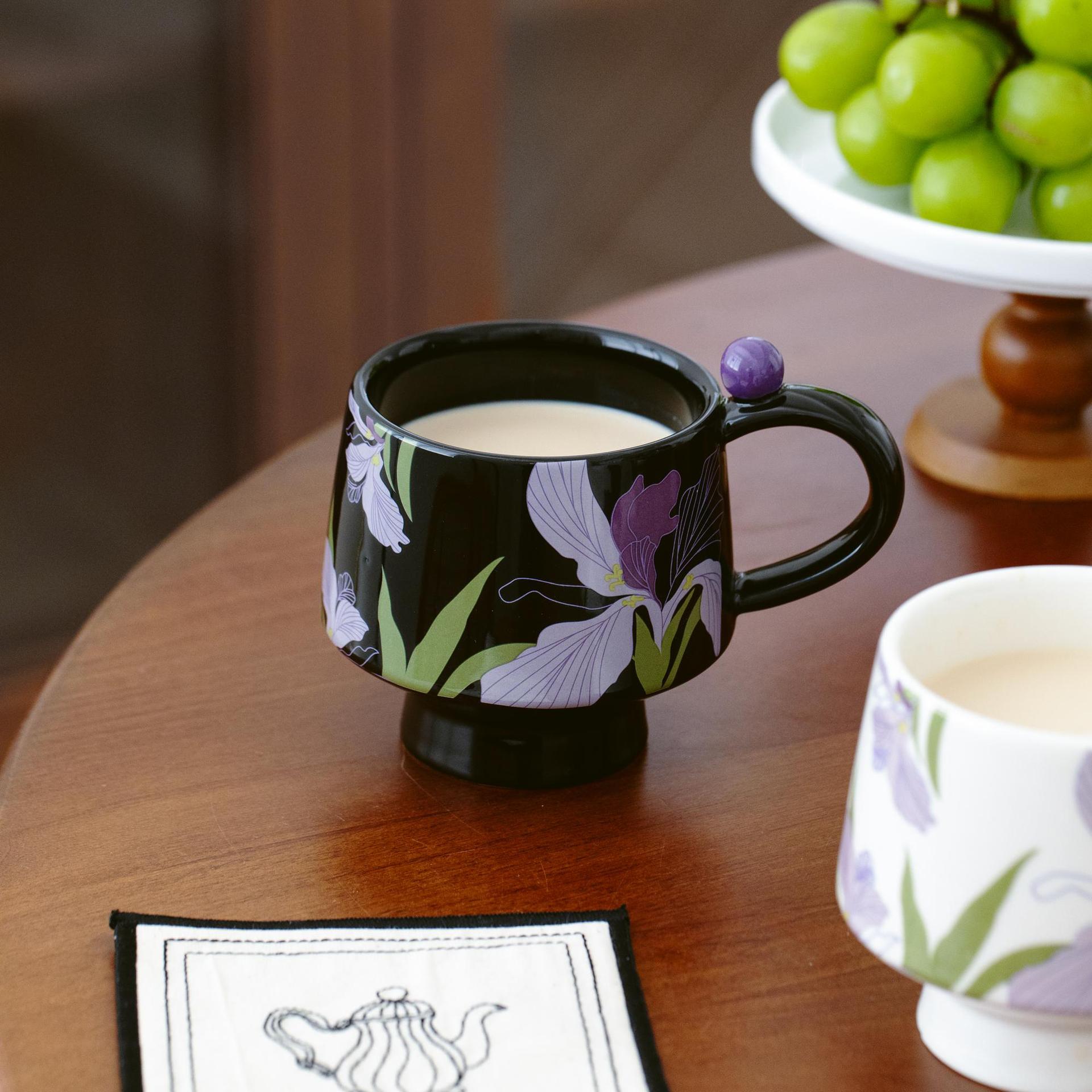 14oz flowers ceramic mug coffer cup personalized customs print mug