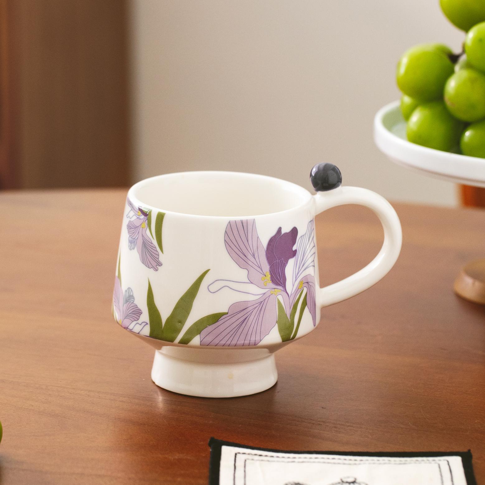 14oz flowers ceramic mug coffer cup personalized customs print mug