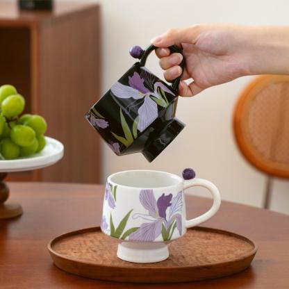 14oz flowers ceramic mug coffer cup personalized customs print mug