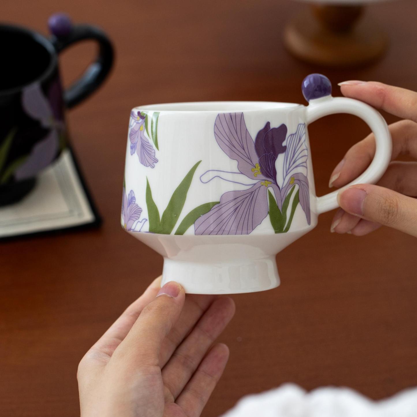 14oz flowers ceramic mug coffer cup personalized customs print mug