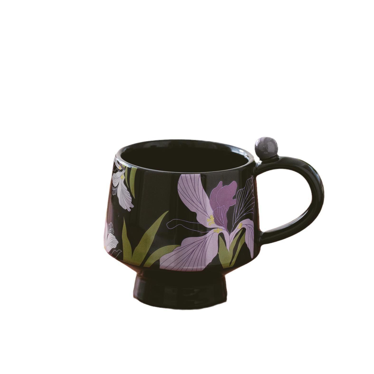 14oz flowers ceramic mug coffer cup personalized customs print mug