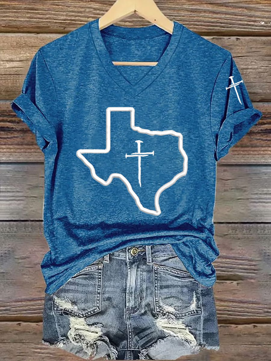 Women's Cross Faith V-Neck Tee
