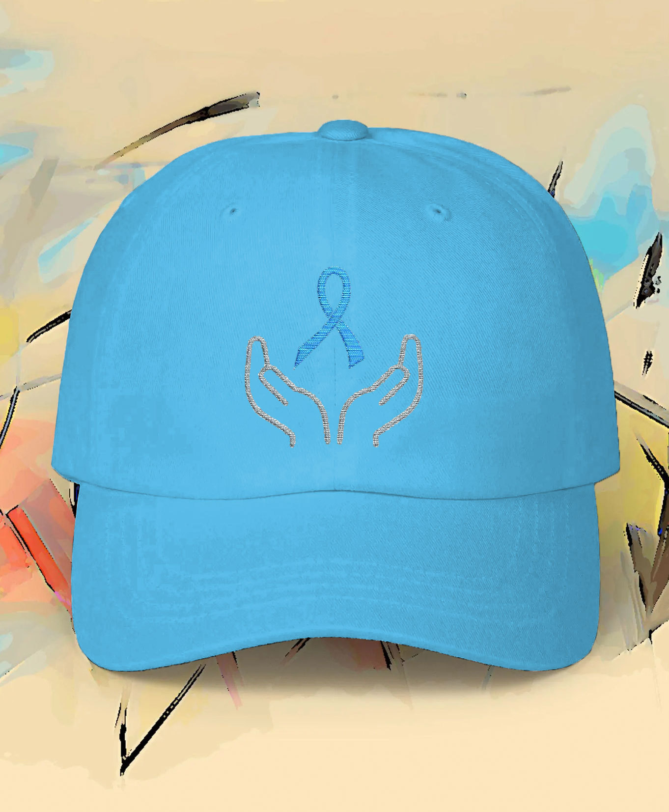 Prostate cancer blue ribbon neutral hats