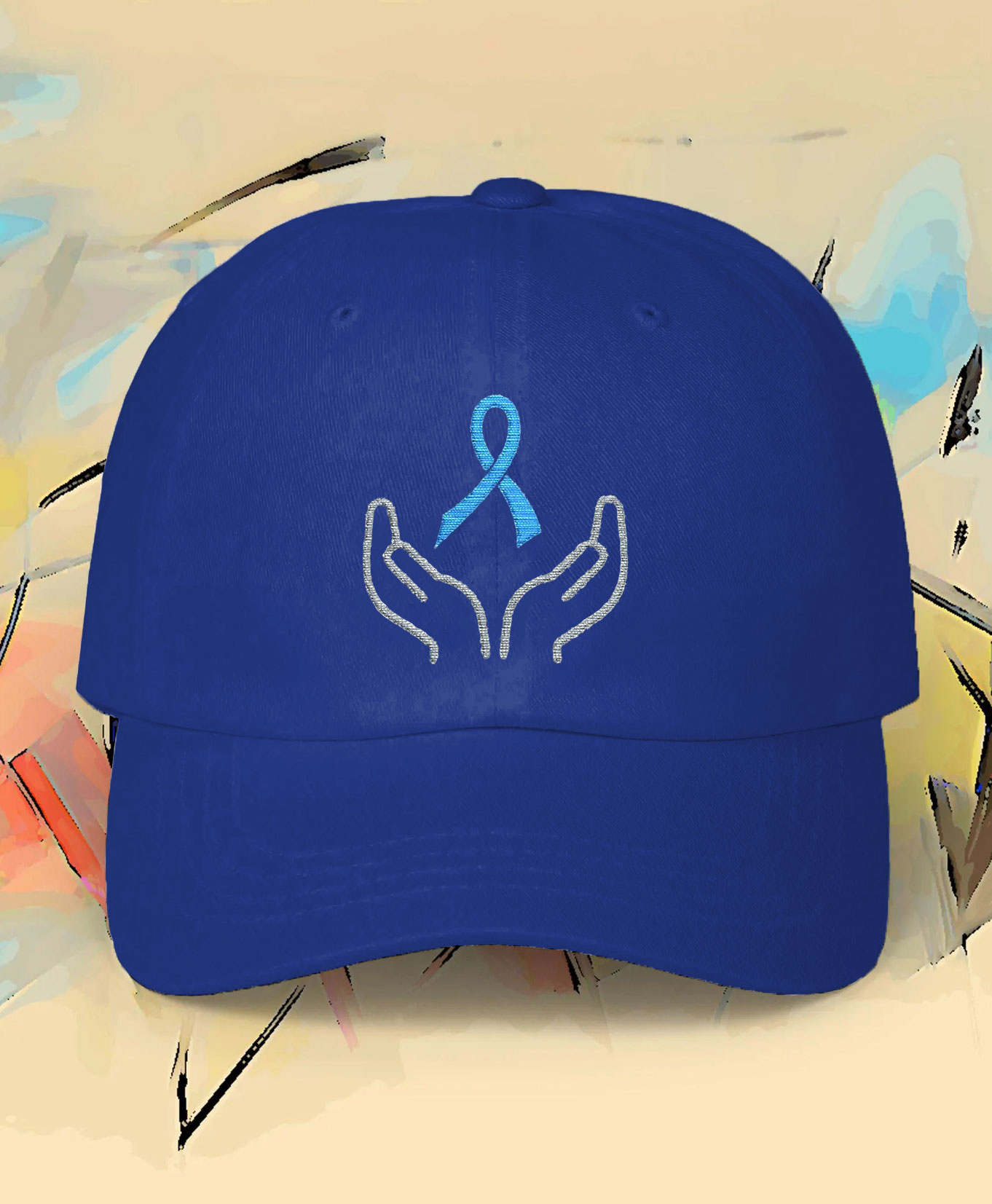 Prostate cancer blue ribbon neutral hats