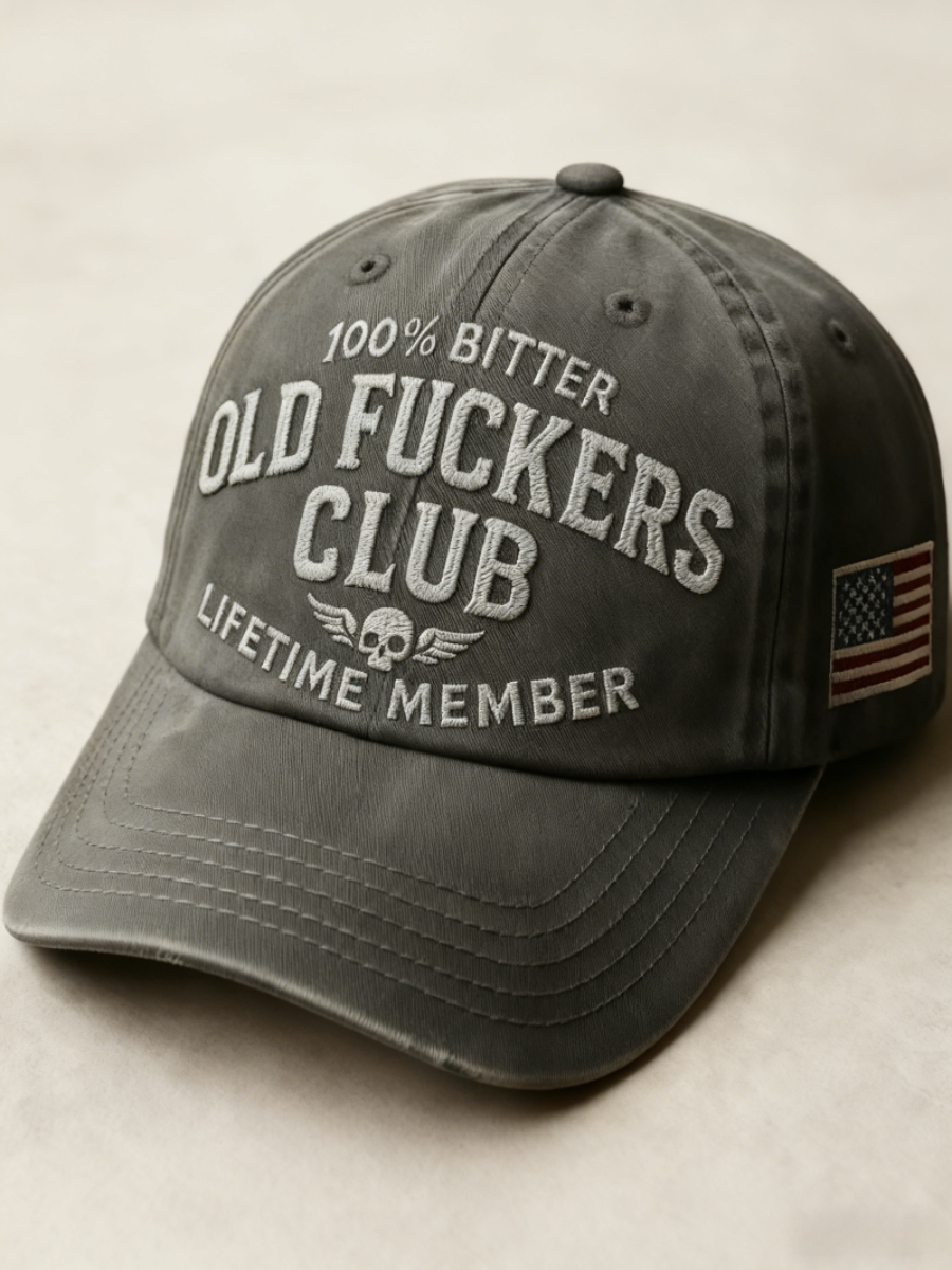 Old Guys Club Print Retro Casua Cap