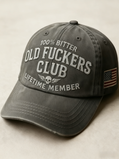 Old Guys Club Print Retro Casua Cap