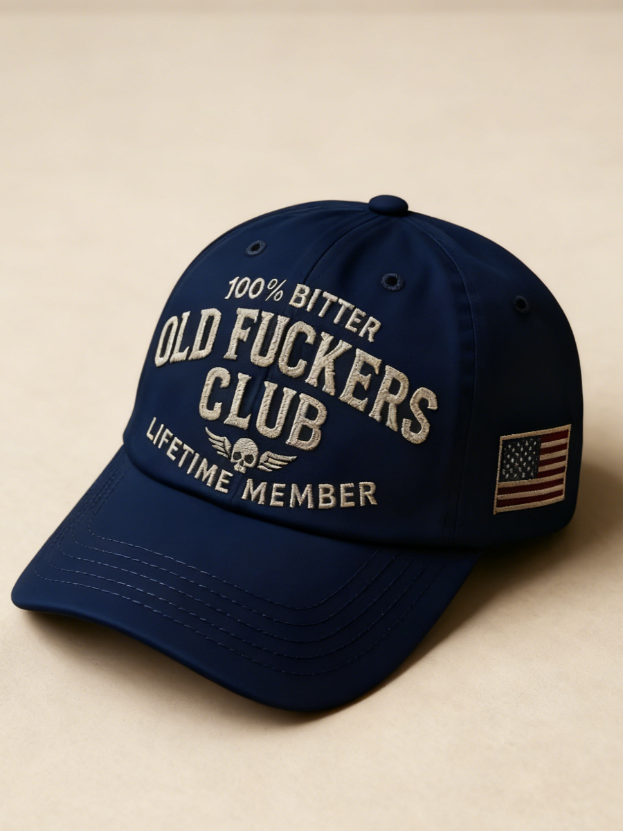 Old Guys Club Print Retro Casua Cap