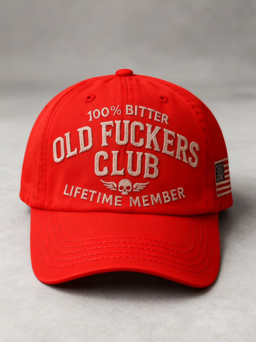 Old Guys Club Print Retro Casua Cap