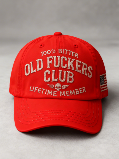 Old Guys Club Print Retro Casua Cap