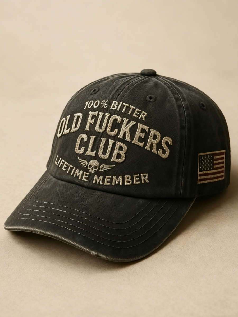 Old Guys Club Print Retro Casua Cap