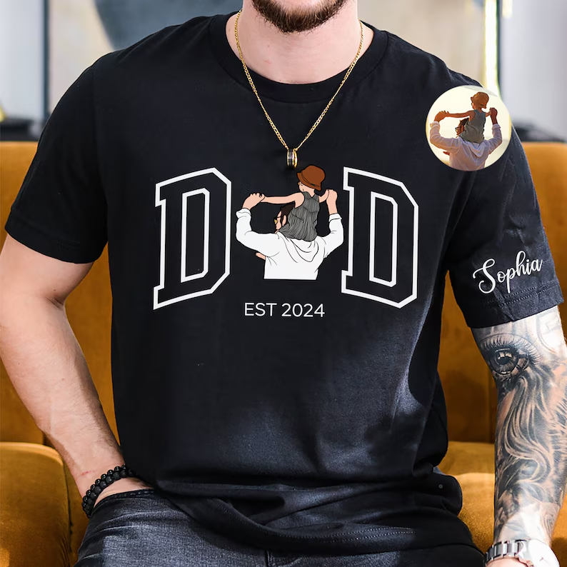 🔥Hot Sale🔥Custom DAD Embroidered Photo Sweatshirt - Gift to Father