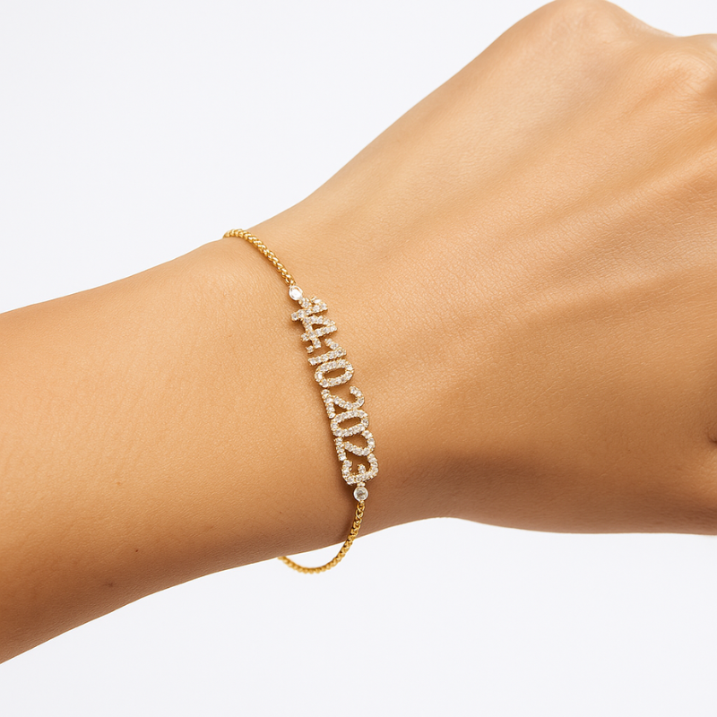 Our Special Date – Engraved Couple’s Stone Bracelet(Buy 1 ,Get 1 free)