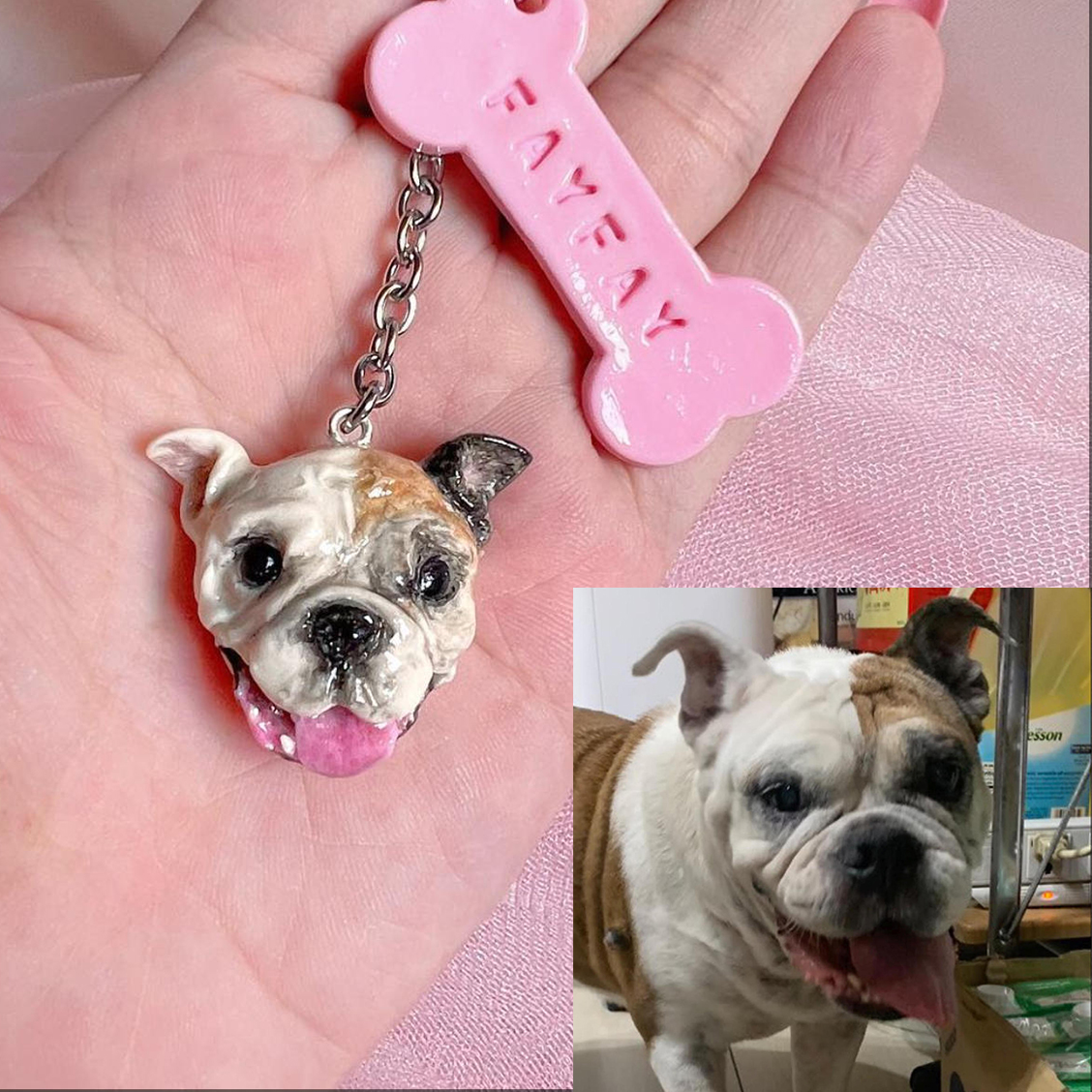 50% OFF 🔥 Custom pet portrait necklace / keychain
