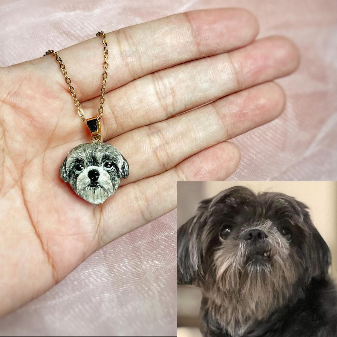 50% OFF 🔥 Custom pet portrait necklace / keychain