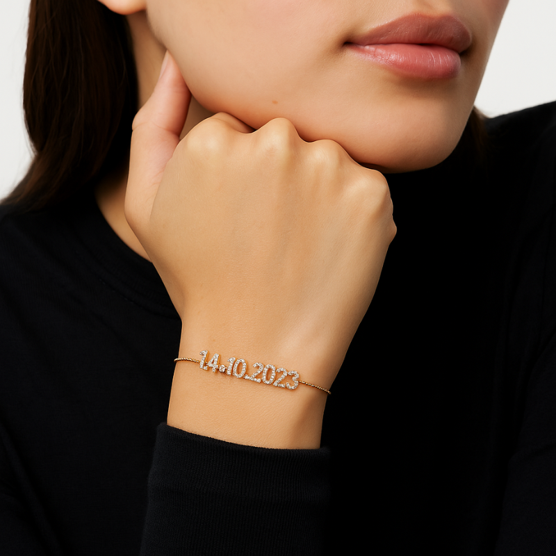 Our Special Date – Engraved Couple’s Stone Bracelet(Buy 1 ,Get 1 free)