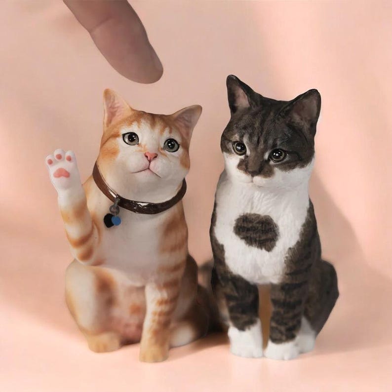 Custom Full-body Pet Figurines for Cats & Dogs