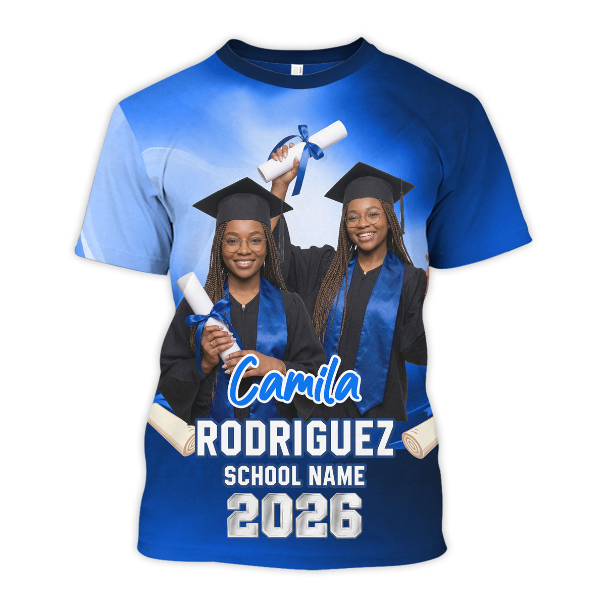 Class Of A 2026 2027 2028 2029 Graduate Custom Photo - Personalized Shirt - Family Matching Graduation Shirt, Graduation Party Gift, Senior Class of 2026